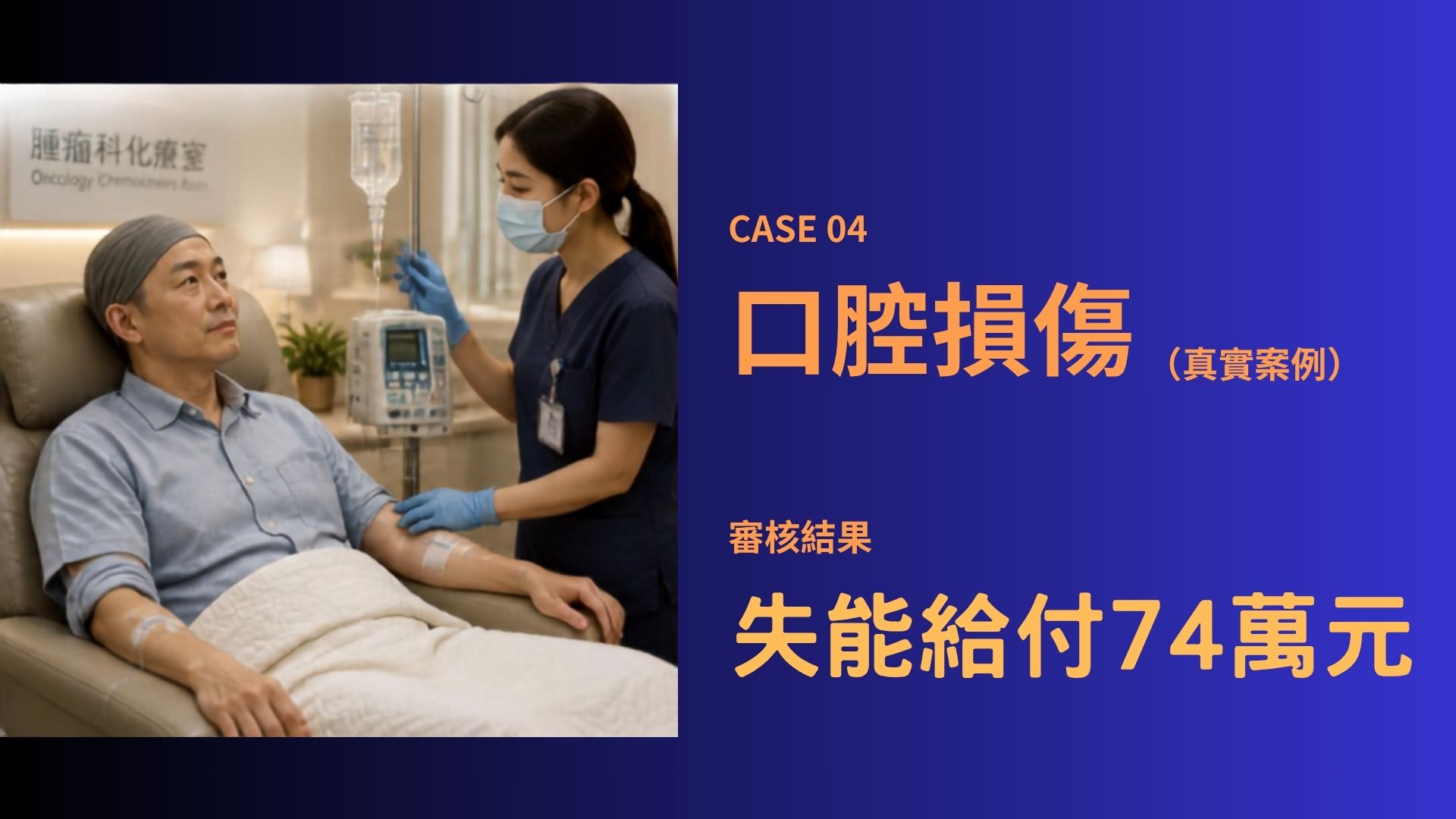CASE 04 口腔損傷，失能給付 74 萬元